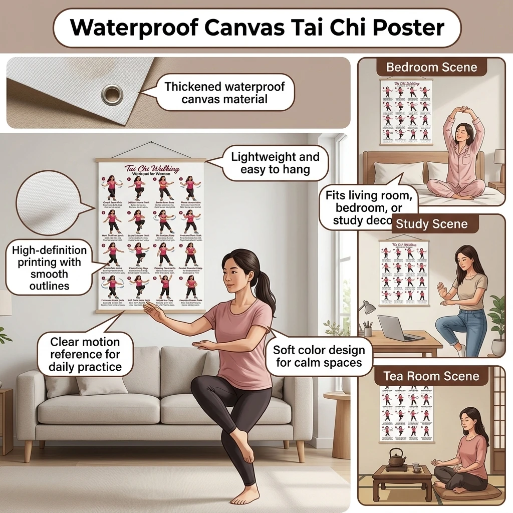 1 stuk Tai Chi-trainingposter - Home Gym Guide recensie en prijs