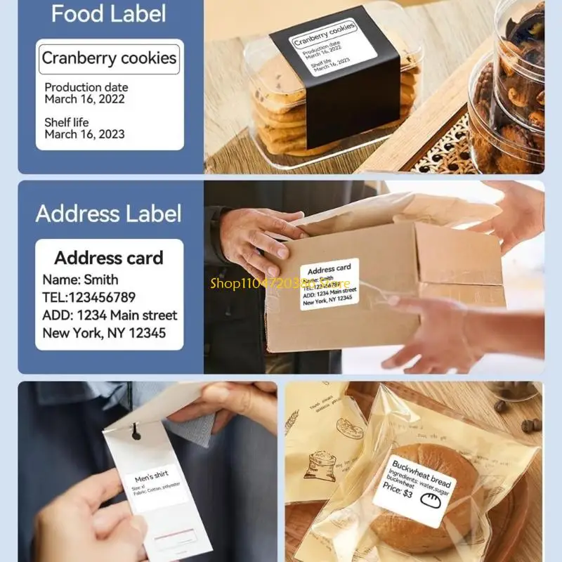 K0EA 2Roll Thermals Label Material 40x30mm 360 Labels Each for Inventory Storage and Identification