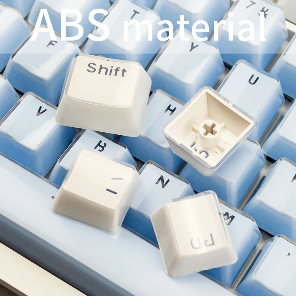 Crystal Translucent ABS Keycaps OEM Profile Key PBT Keycap 116 Keys Backlight Keycaps For Cherry MX Switches Mechanical Keyboard