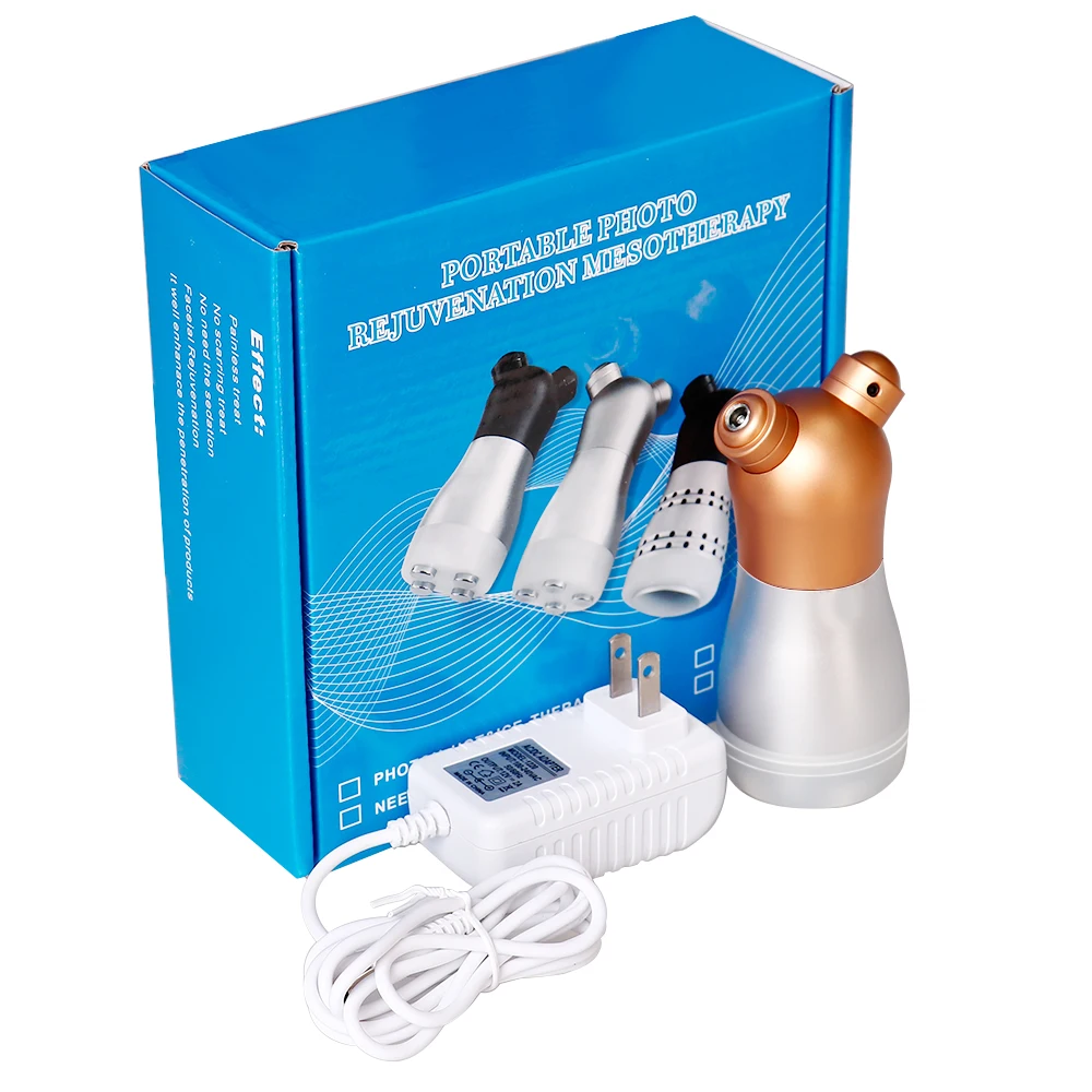 LED Photon Rejuvenation Face Mesotherapy Electroporator Radio Facial Skin Lifting Tighten Massager Needle-free Beauty Device