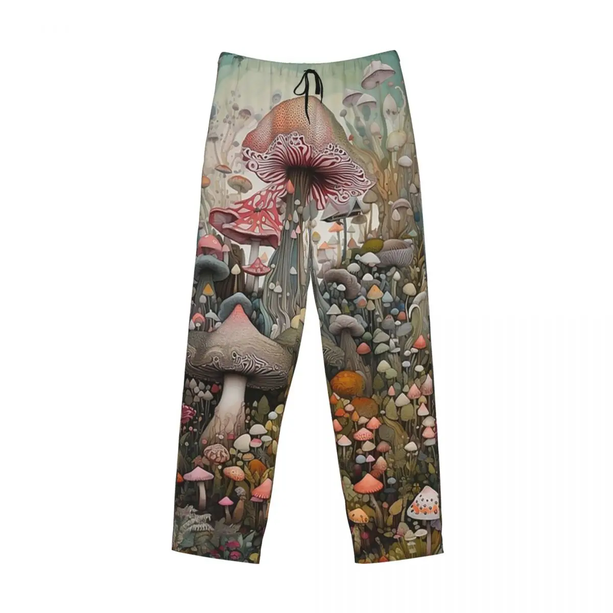 Custom Magical Mushroom Field Pajama Pants Men Sleepwear Sleep Lounge Bottoms with Pockets