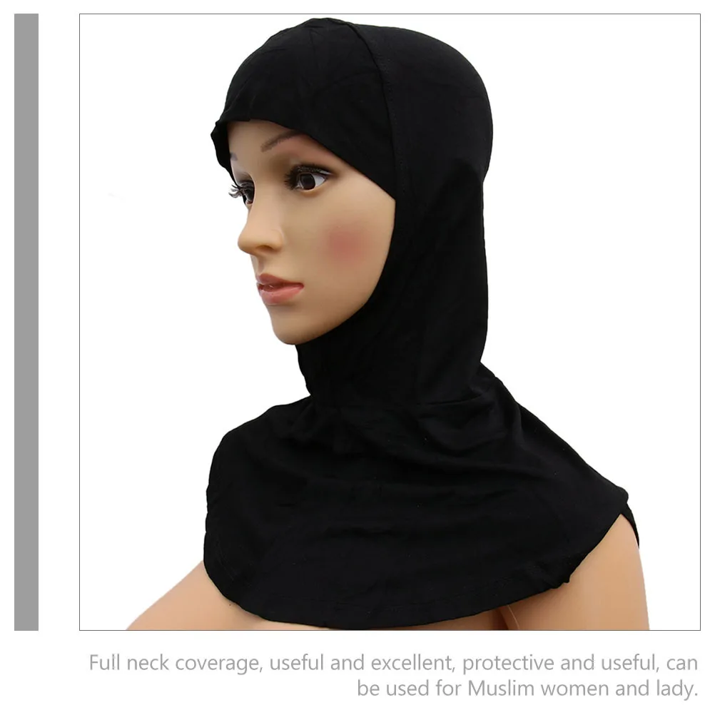 

2Pcs Muslim Full Neck Hijab Undercap for Women Stretchy Turban Cap Adjustable Soft Breathable Comfortable Hijab for Women