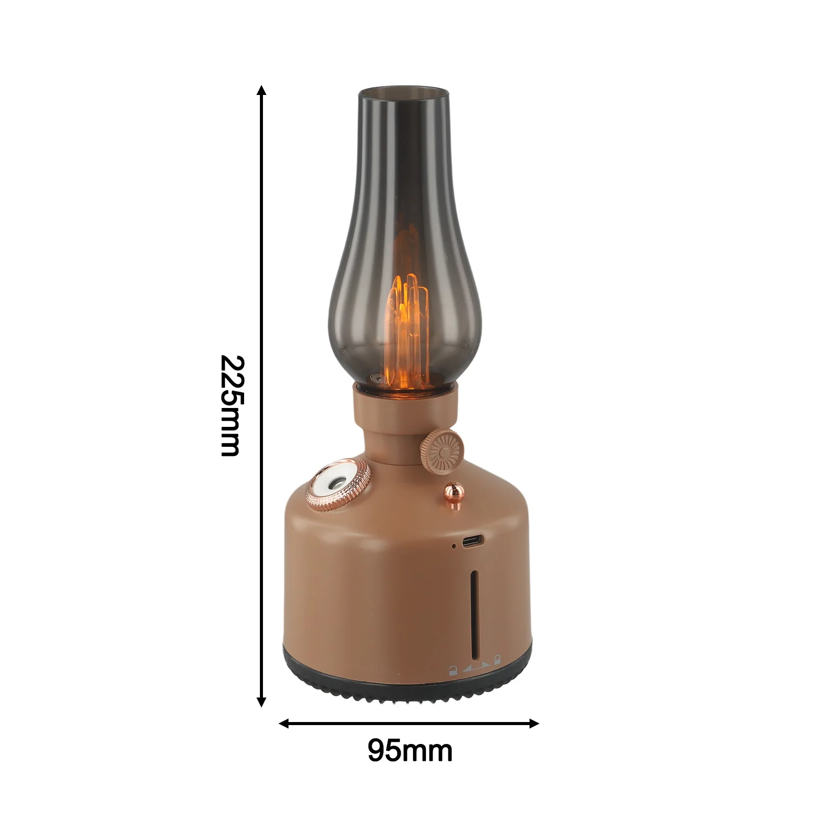 For Office For Sleep Portable Humidifier Rechargeable Humidifier For Bedroom 225x95mm 8.86x3.74inch Silent Design Retro Styling