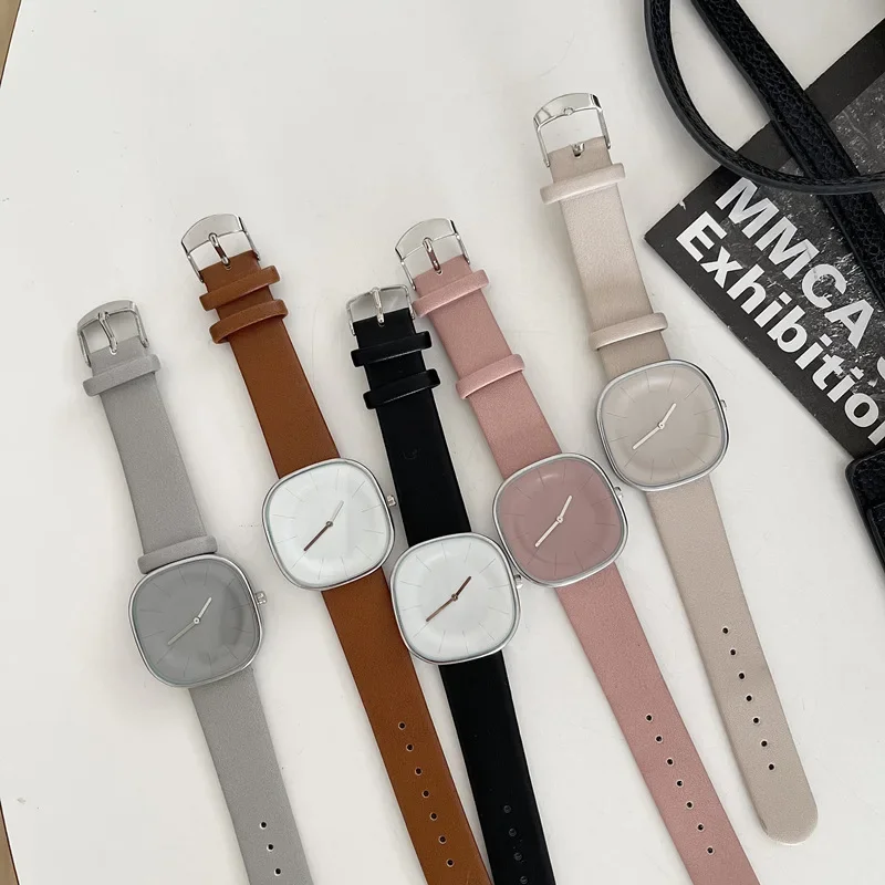 Relojes de pulsera de cuarzo a la moda para mujer, reloj cuadrado Premium, diseño coreano Simple, correa de muñeca de lujo