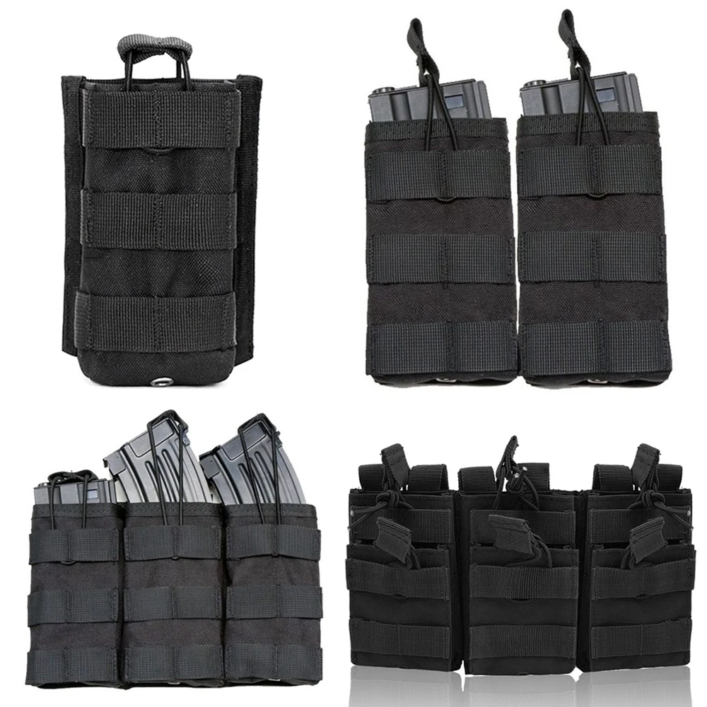Tactical Single/Dual/Triple/Six Magazine Bag Molle Mag Pouch for Airsoft Ammunition 5.56mm M4 AR15 AK Assault Rifle Hunting - view 3