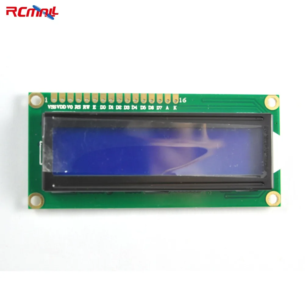 RCmall 1602 LCD Display Module with Blue Backlight 51 Learning Board Supporting LCD1602 16x2 LCD for Arduino
