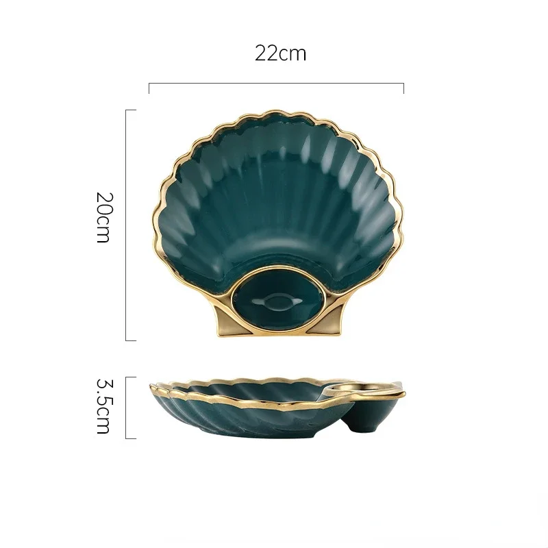 Ceramic Jiaozi Dish Home Jiaozi Special-shaped Plate Sushi Breakfast Dinner Plates Dining Table Home Decoration Ornaments