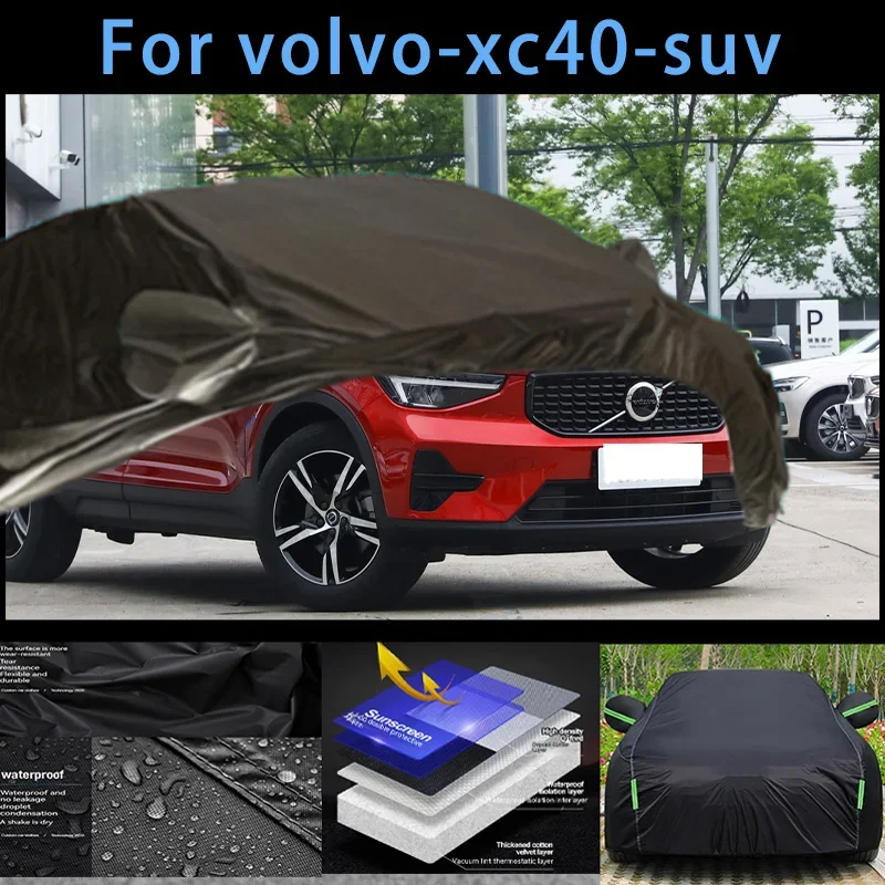 

For volvo-xc40-suv Outdoor Protection Full Car Covers Snow Cover Sunshade Waterproof Dustproof Exterior Car accessories