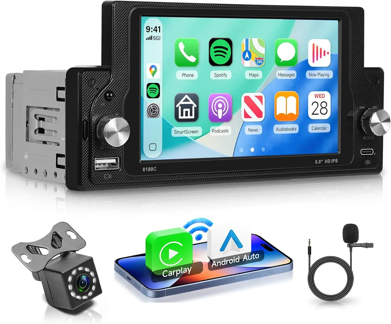 5.9' Car Stereo Wit…