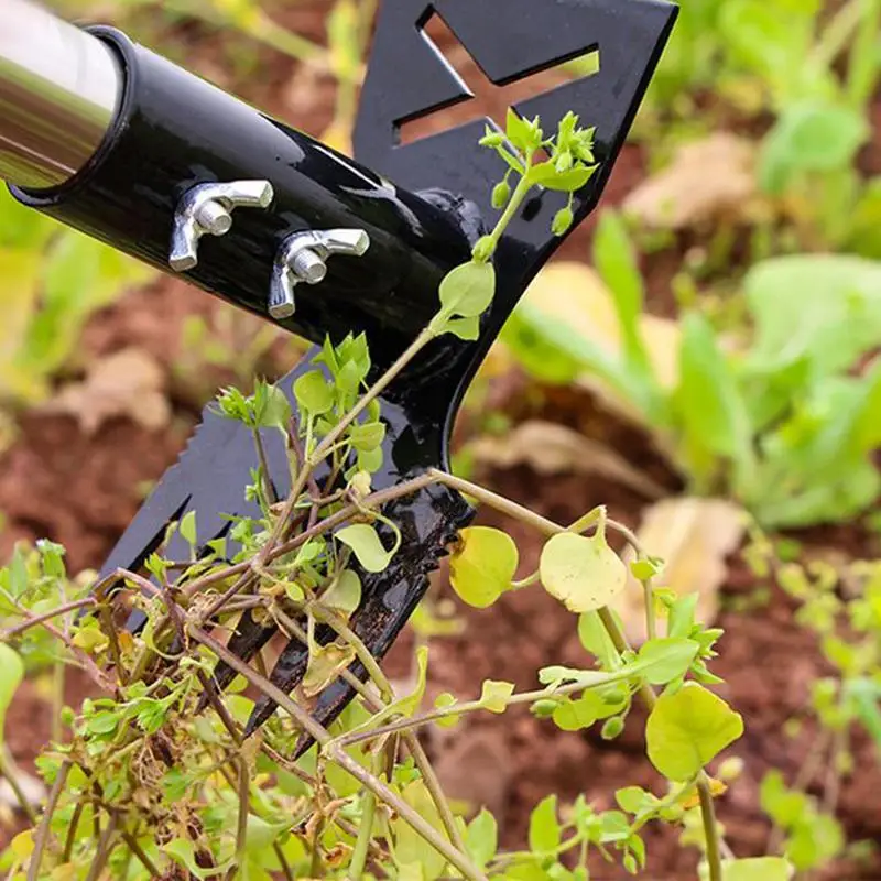 잡초 도구 정원 잡초 당기는 도구 양면 녹 방지 파는 사람 마당 뒷마당 잡초 잔디 농장을위한 인체 공학적 디자인