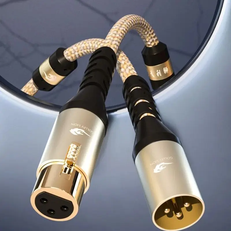 Cable de Audio XLR macho a hembra para amplificadores de micrófono, consola mezcladora, sistema de altavoces, tarjeta de sonido, adaptador XLR de 3 pines, Cable blindado