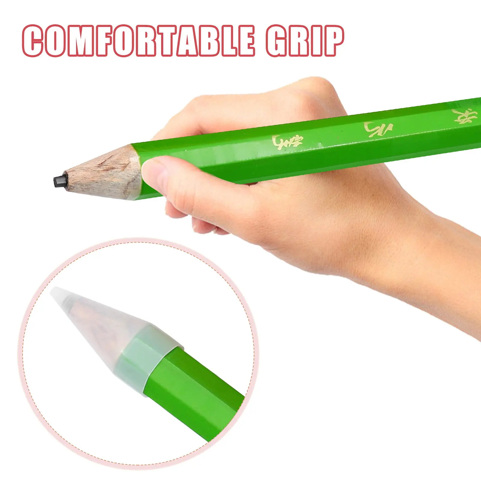 5Pcs Extra Large Wooden Pencil Jumbo Novelty Pencil for Classroom Meeting Family Activity Fun Stationery Drawing Writing Tool