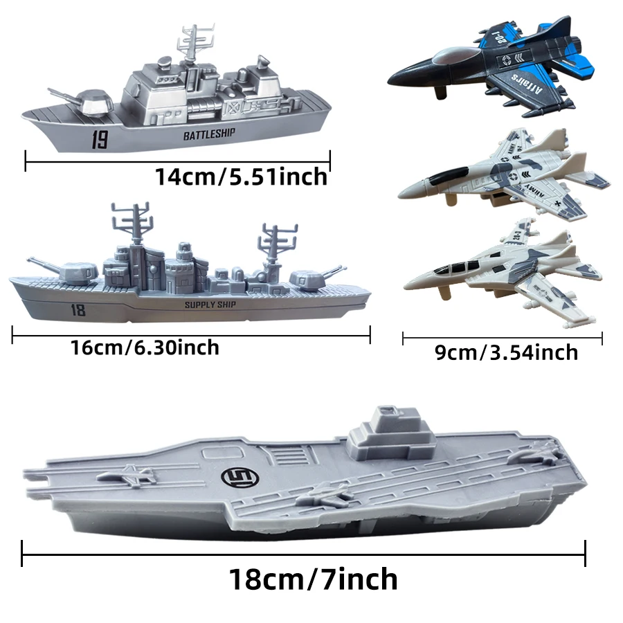 Navy and Army Marine Aircraft Carrier Fighter Military Model Land Armored Vehicle Tank Helicopter Toy Children's Boy Toy