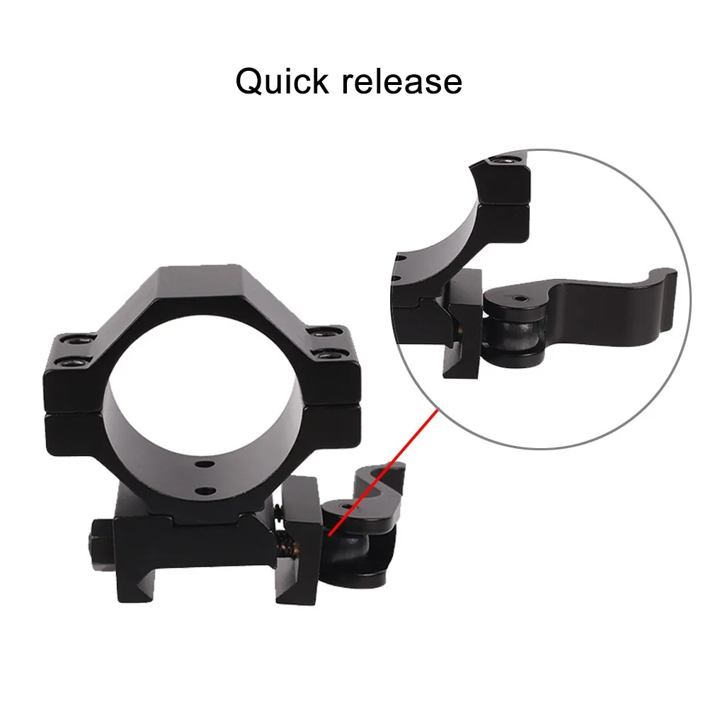 25.4/30mm Quick Release Scope Ring Mount Optische Zaklamp Laser Houder 20mm Rail Speelgoed Pistool Riflescope Sight QD Mount Adapter