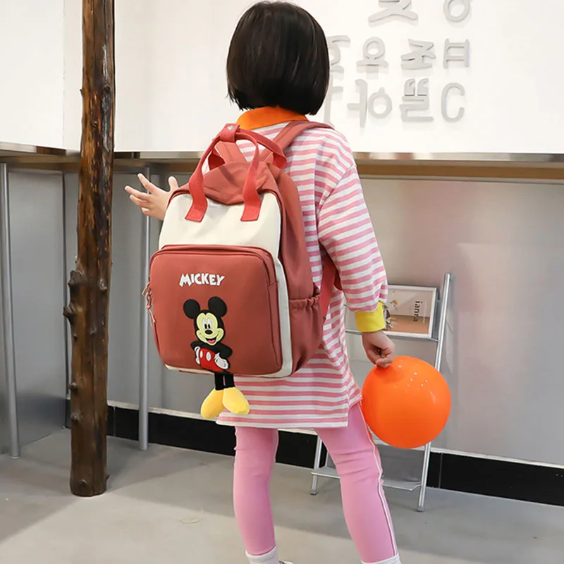 Disney Mickey Kids Backpack Luxury Brand Boys Girls Waterproof School Bags High Quality Large Capacity Kindergarten Backpacks