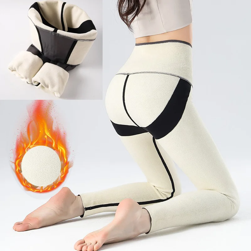 Dimmkof Fleece Warm Tummy Control Legging Butt Lifting Leggings Fleece Lined Leggings Women High Waisted Winter Yoga Pants Soft