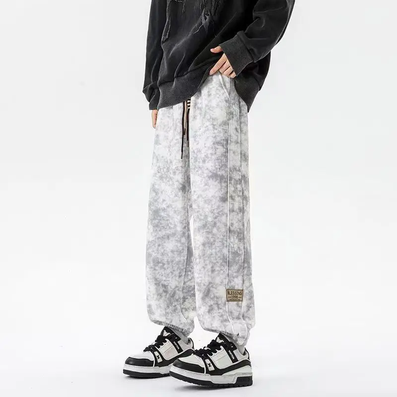 Men's Tie Dye Joggers Loose Fit Casual Sweatpants Slimming Sports Pants Spring Autumn Streetwear Trousers