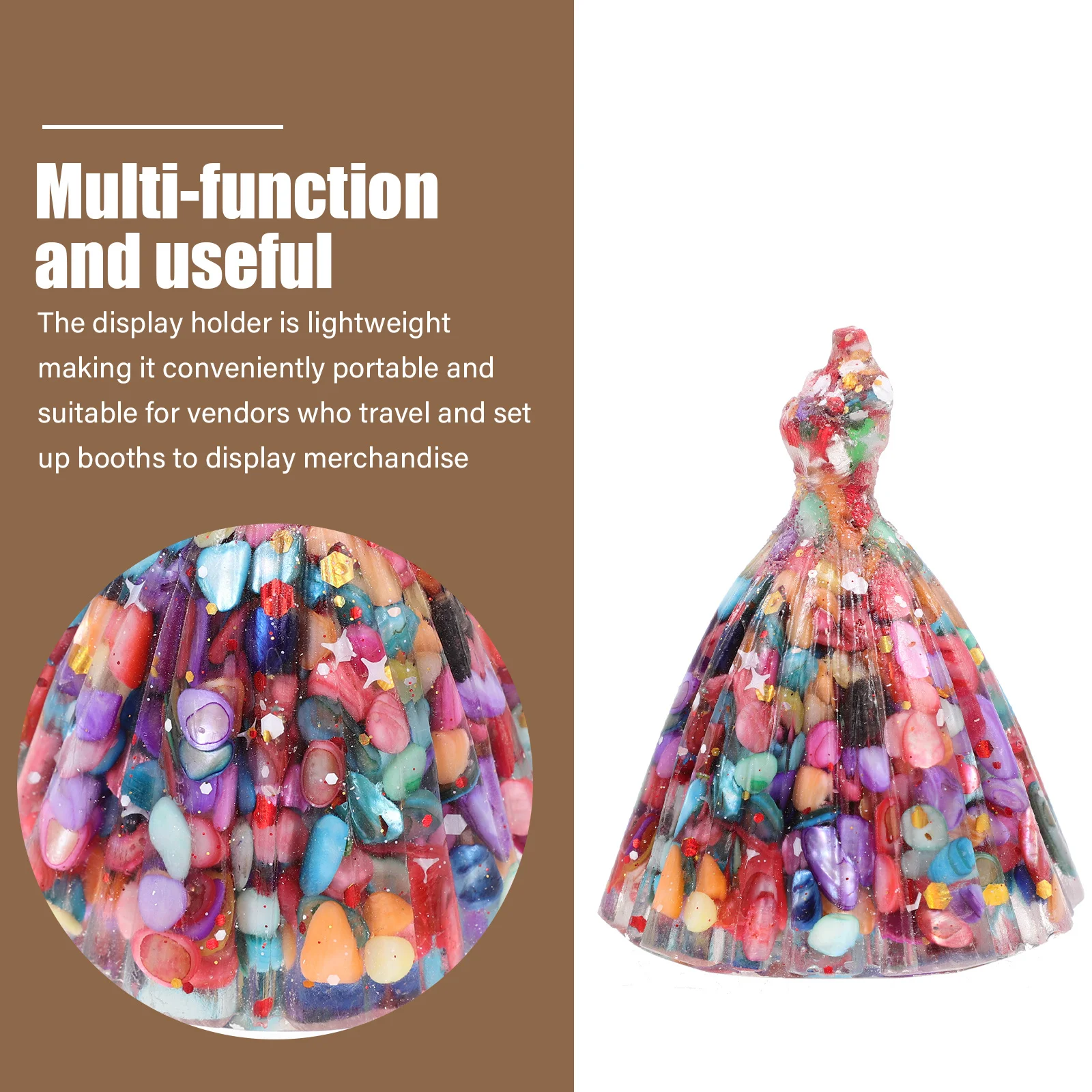 

Wedding Dress Crystal Chip Creative Desktop Adornment Romantic Wedding Gift Home Office Decoration Valentine Gift