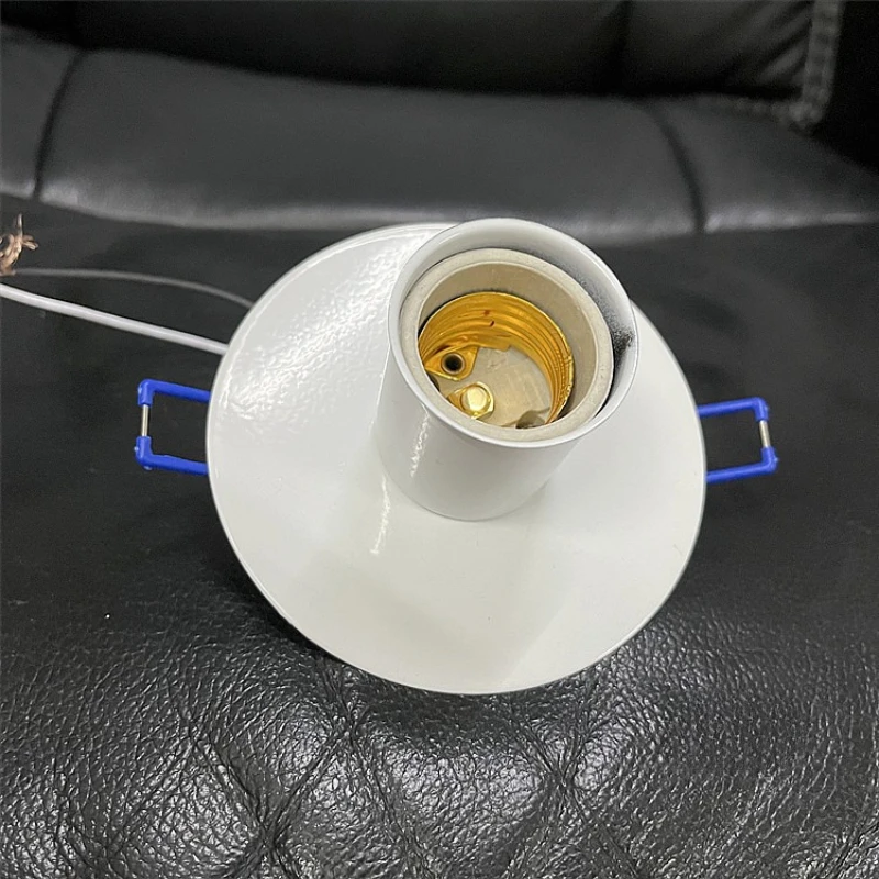 E27 Snap-in Ceiling Lamp Holder Recessed Screw-type Ceramic Lamp Socket Surface-mounted Spring Clip Lamp Base DIY Lighting Acces