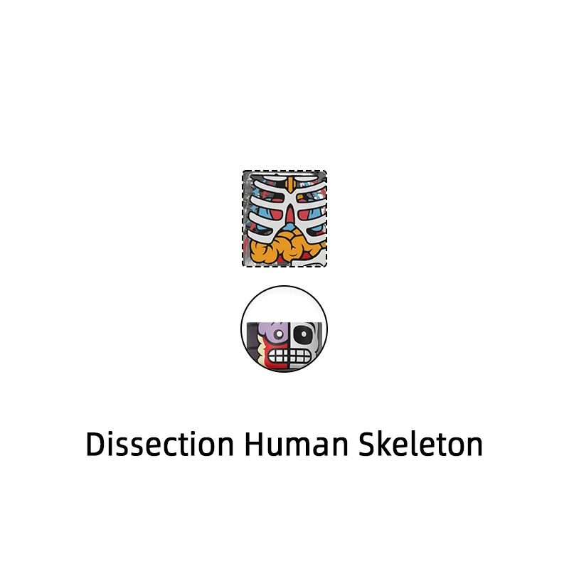 El modelo de esqueleto humano de disección D8005, bloques MOC, juego de regalos, juguetes