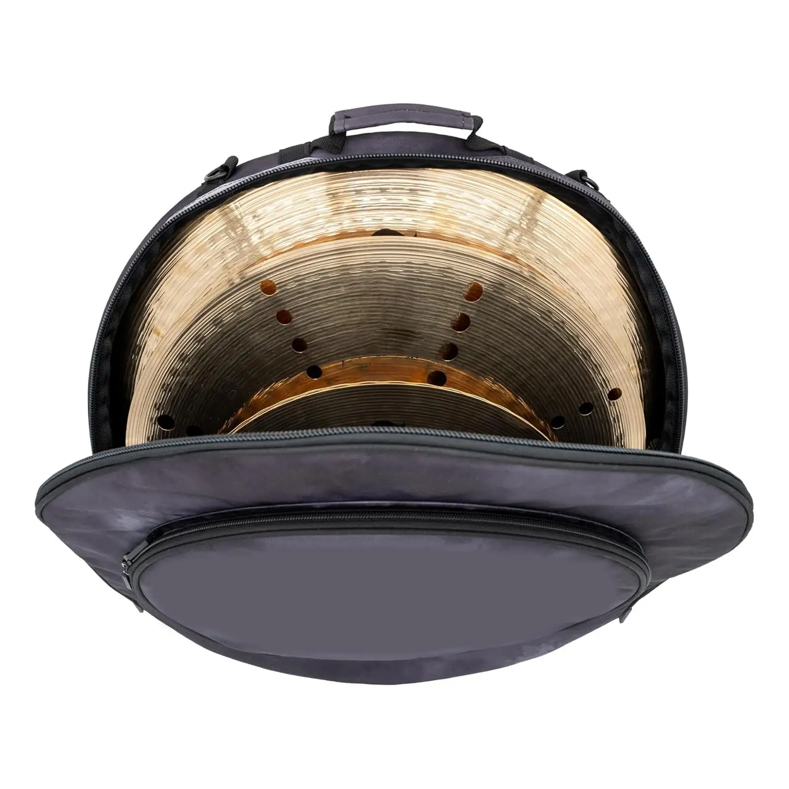 Gong Bag Tambourine Case Diameter 50cm Thickness for Percussion Instrument with Double Shoulder Straps Multipurpose Storage
