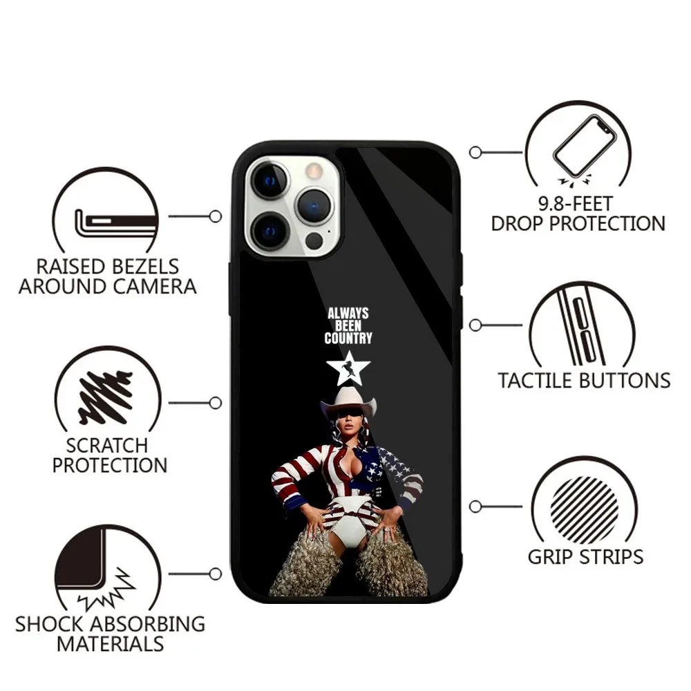 B-Beyonce COWBOY C-CARTER Phone Case Strong Magnetic For IPhone 15,14,13,Pro,Max,Plus,11,12,Mini For Magsafe Wireless Charging