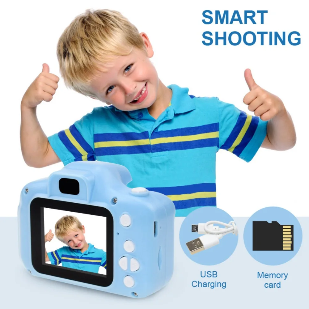 Video Camera Kids Digital Camera HD Screen 8 Million Pixel Mini Camera Kids Vintage Portable Children Cartoon Camera Toy Gifts