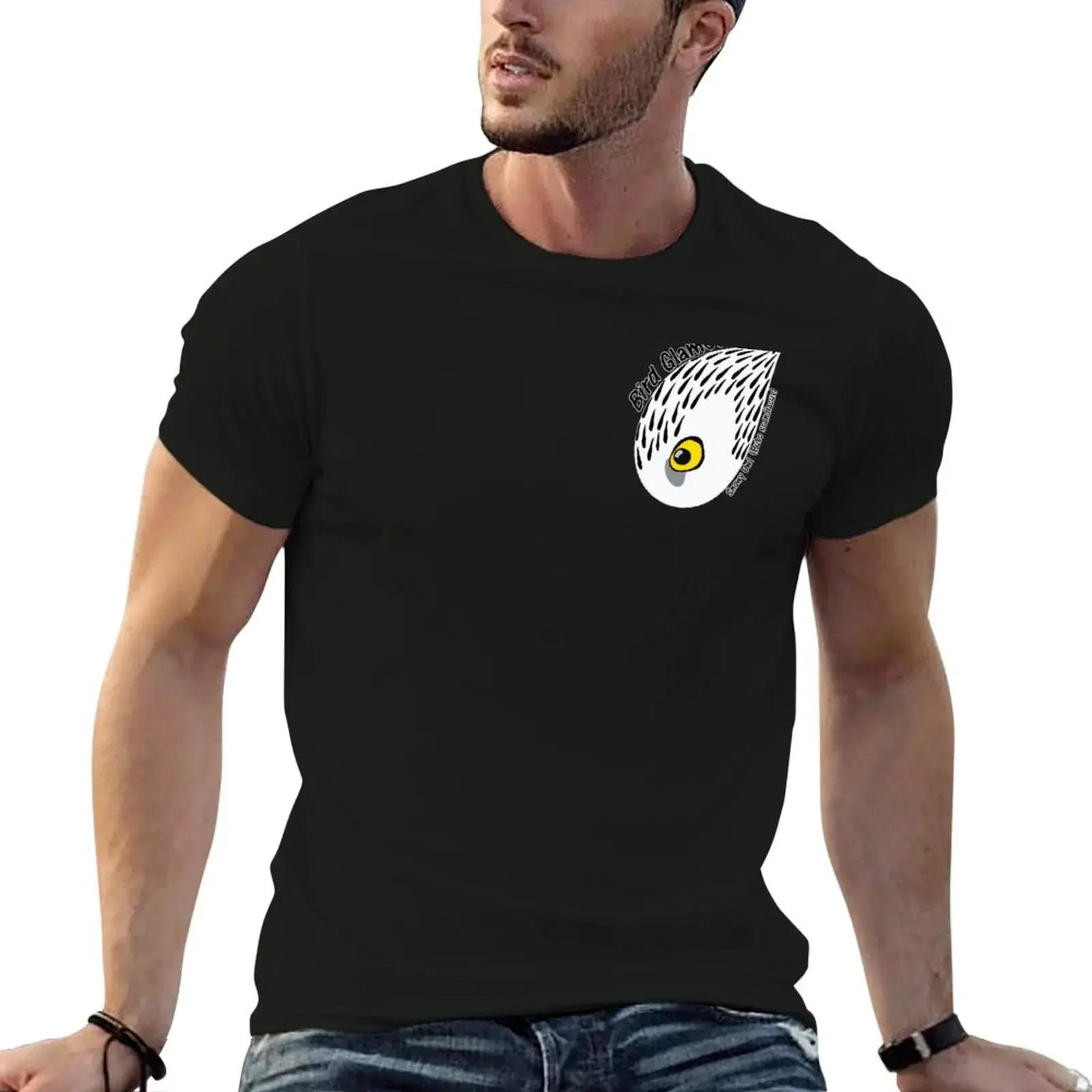 

Snowy Owl (Large Text) T-Shirt shirts graphic tee Aesthetic clothing shirts graphic tee men