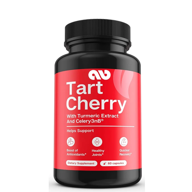 

Sour Cherry Capsules with Uric Acid Cleansing Support Joint Comfort and Muscle Recovery - Extract Sour Cherry Contains Turmeric