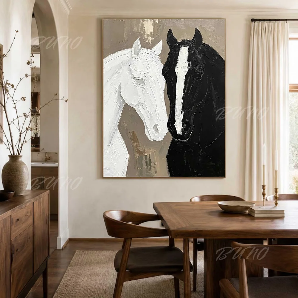 peinture-a-l'huile-abstraite-100-faite-a-la-main-cheval-noir-et-blanc-original-toile-d'art-murale-pour-la-decoration-de-la-maison-du-salon-et-de-la-chambre-a-coucher