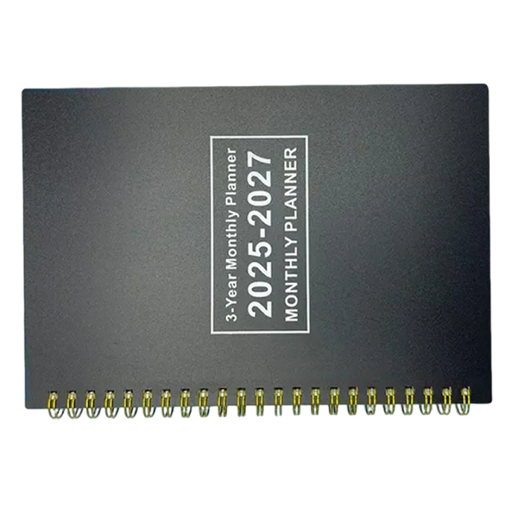 1pc Monthly Planner Notebook 2025 2027 Longterm Planning Binding Monthly Pages Organizer Agenda Schedule To Do Planner