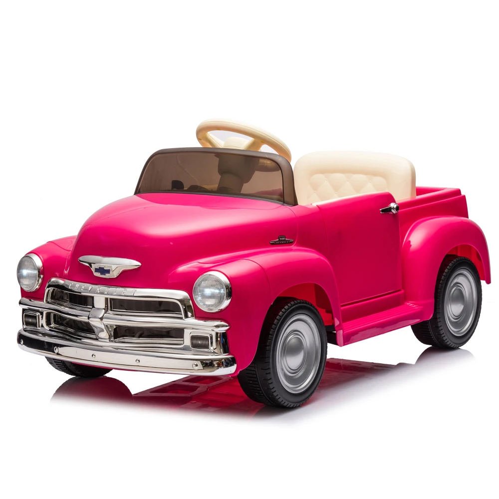 12V Kids Ride on Truck Car W/parents Control, Licensed Chevrolet 3100 Pickup,electric Car for Kid,Vintage Modeling,3 Speeds