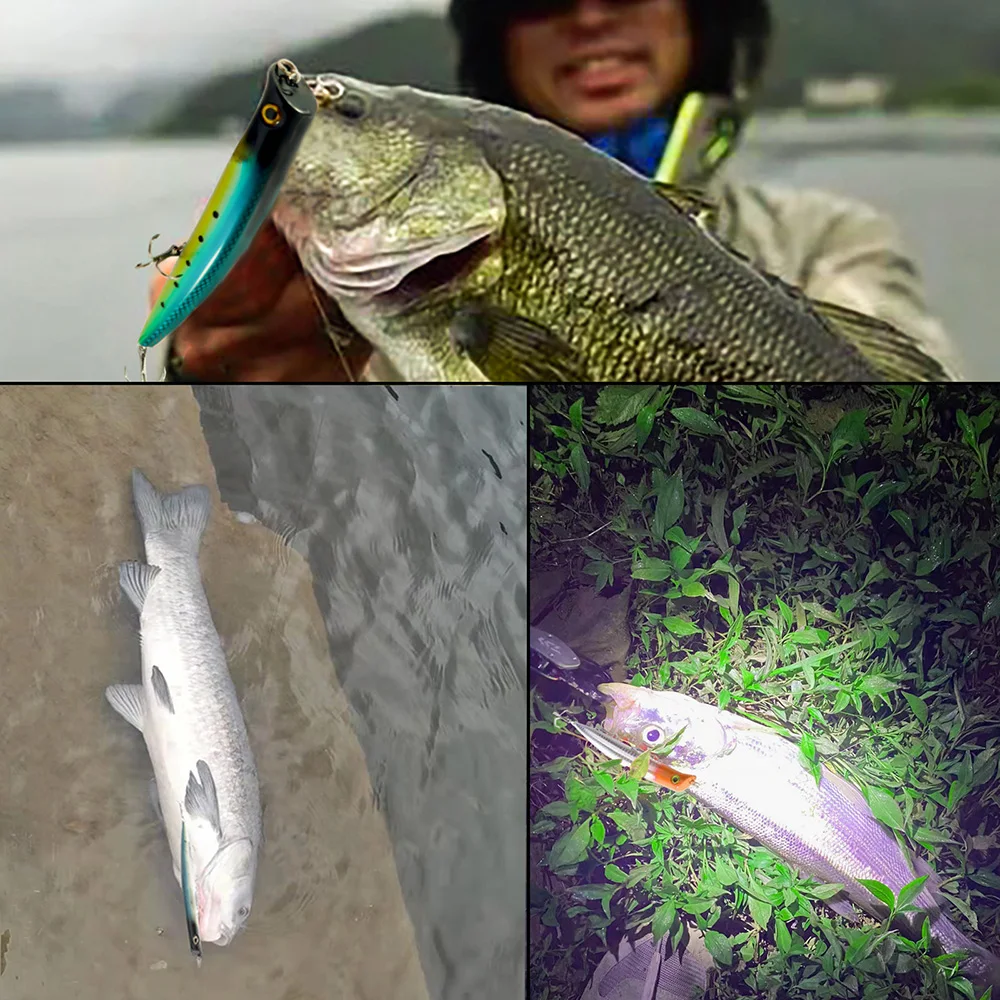 Popper topwater flotante – Señuelo artificial de superficie en plástico duro - imagen 3
