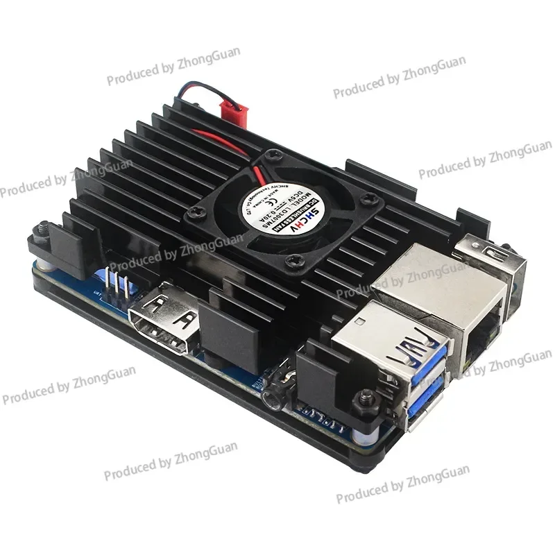 Suitable for Orange Pi 3 LTS Development Board Aluminum Alloy Shell + Fan Protective Shell Rugged and Durable