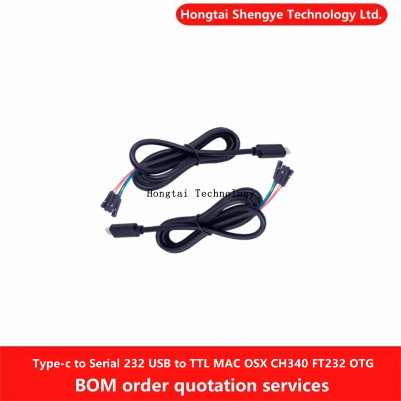 Type-c to Serial 232 3.3V 5V USB to TTL MAC OSX CH340 FT232 OTG cable cable length 1 meter