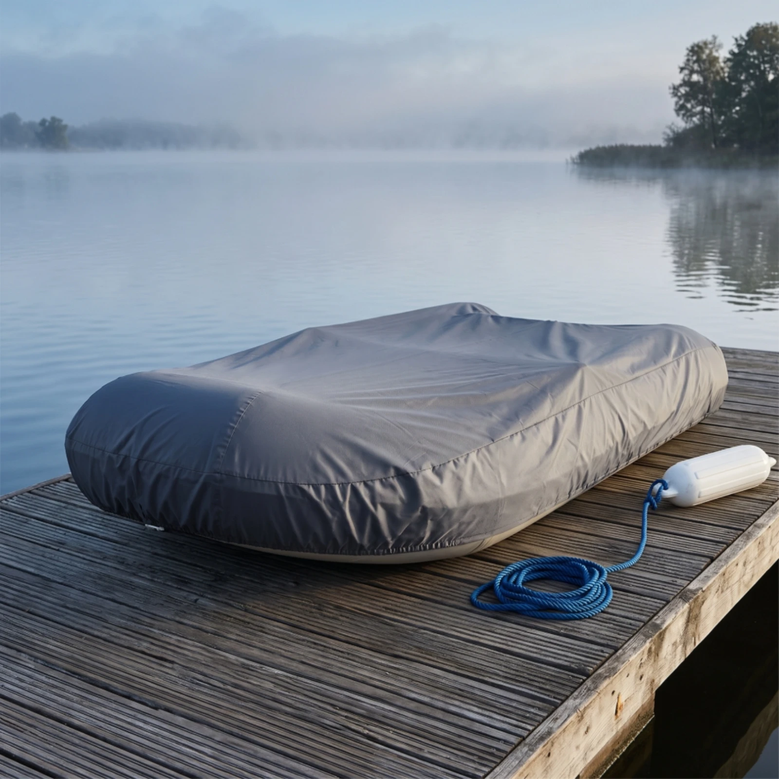Inflatable Boat Cover Waterproof Dinghy Cover Heavy Duty Dustproof for Outdoor Storage, Trailering