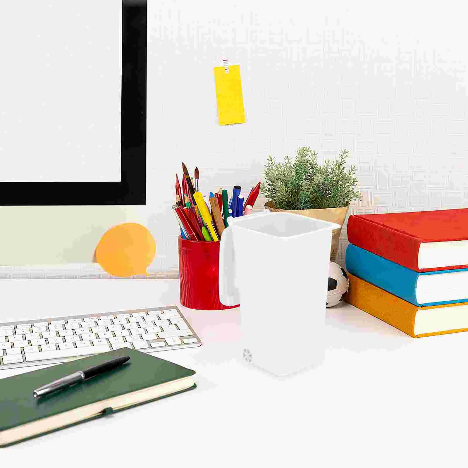 

Trash Can Pen Holder Mini Cans Miniature Desk Organizer Office Container Stationery Bucket Convenient