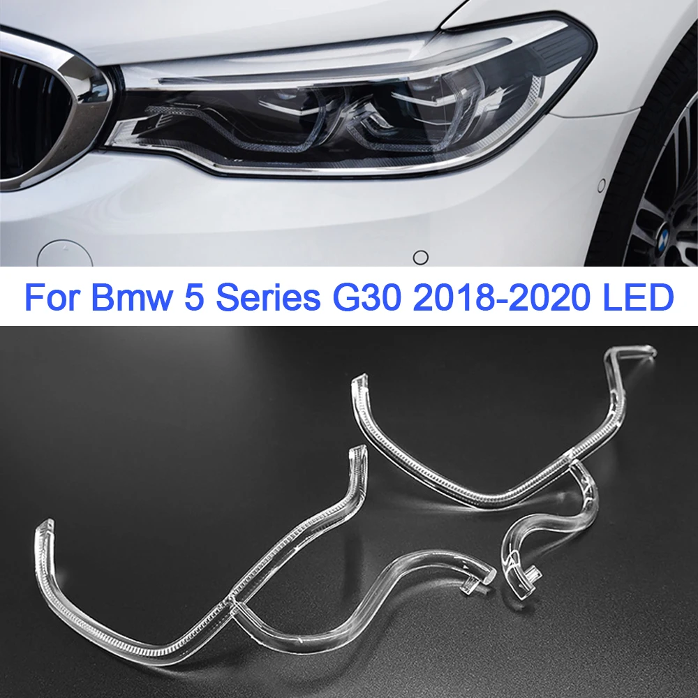 

Для BMW 5 серии G30 G38 2018-2020 светодиодная направляющая пластина DRL направляющая полоса дневных ходовых огней трубчатая полоса детали фары