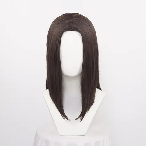 Ccutoo 남녀공용 합성 에렌 예거 다크 다크 브라운 가발, 코스프레 코스튬, 내열성 헤어, 카니발 파티
