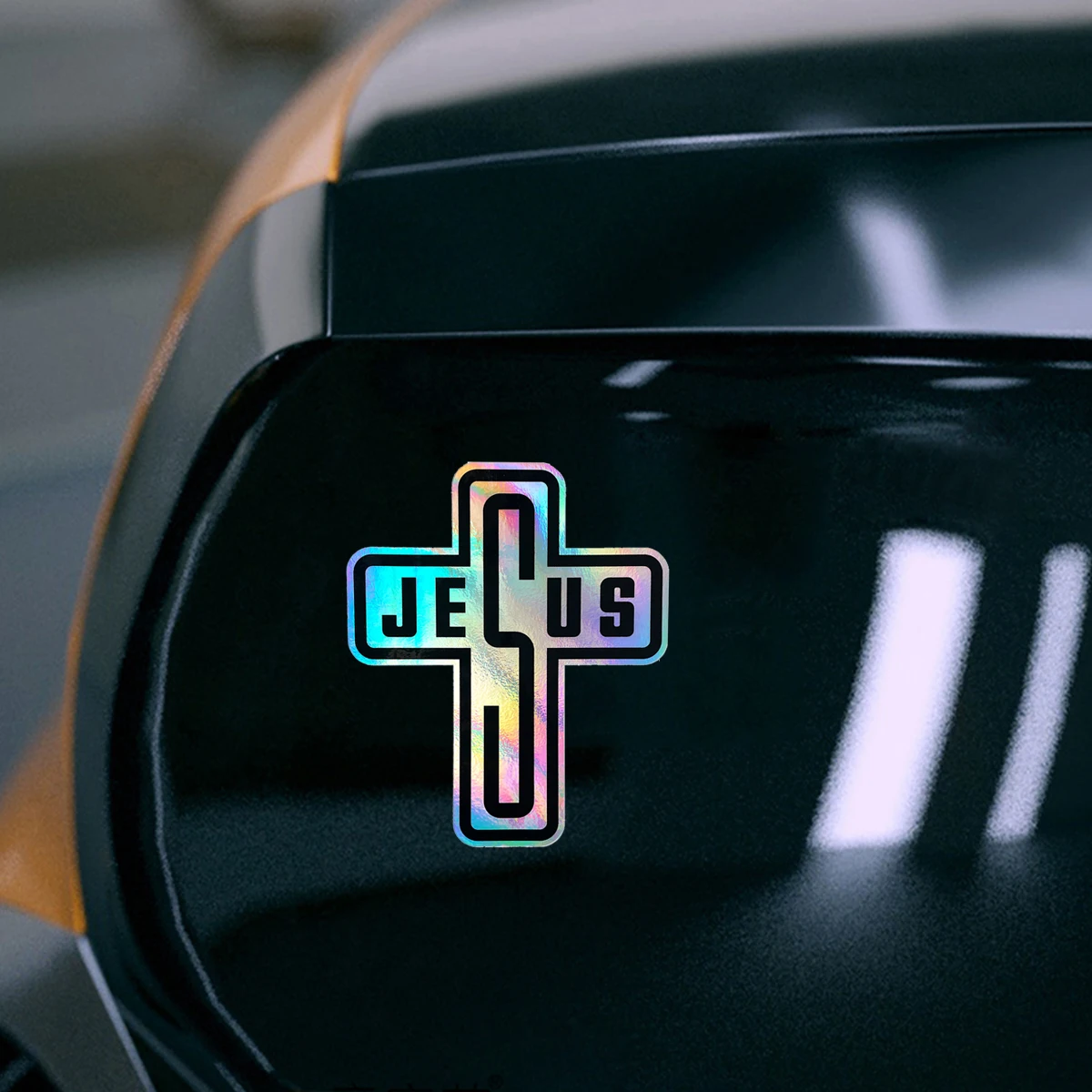 

Виниловая наклейка с изображением креста Иисуса, водонепроницаемая, для мотоциклетного шлема, автомобильного окна, ноутбука, гитары, багажа, 1 шт.