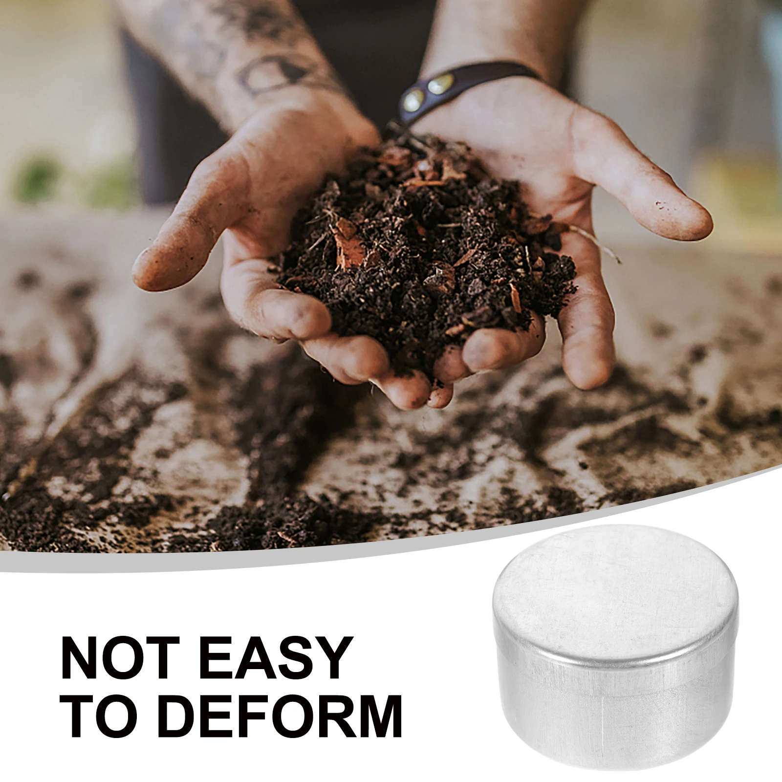 

3 Pcs Aluminum Weighing Tank Boxes Small Container Soil Collection Metal Jars Reusable