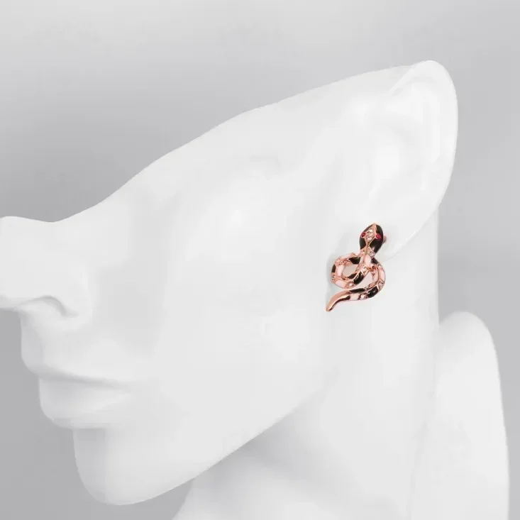 Fashion jewelry hollowed-out simulation zodiac snake earrings Made with ELEMENTS for Mother's Day women gift