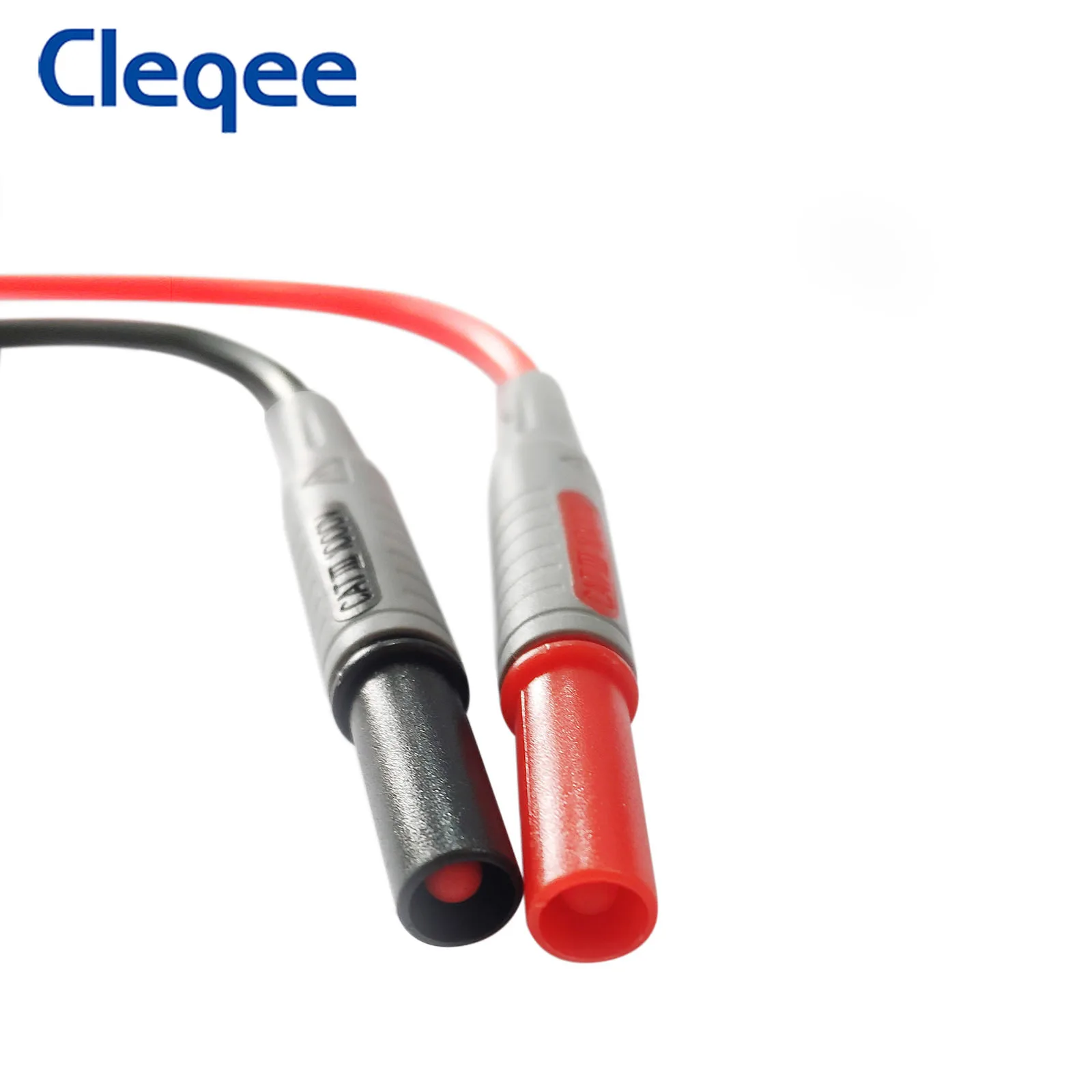 Cleqee P1032A 4มม.กล้วยปลั๊กทดสอบชุดเปลี่ยนได้ Gilded Multimeter Probe ความปลอดภัยหมวก Test Probe สำหรับมัลติมิเตอร์