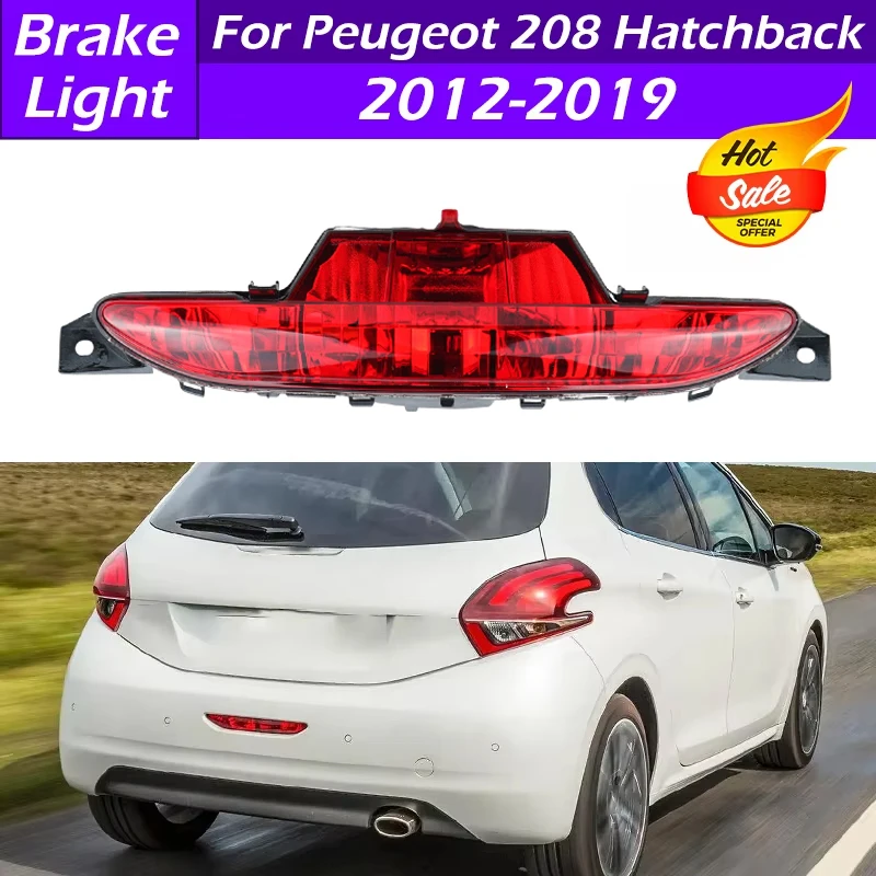

9674308980 Автомобильный задний бампер, стоп-сигнал без лампочек, задний противотуманный фонарь для Peugeot 208 Hatchback 2012 2013 2014 2015 2016-2019
