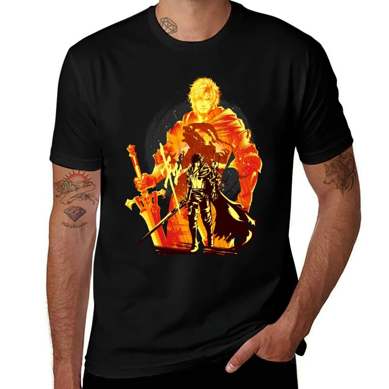 First Shield of Rosaria T-Shirt Big Size Crew Neck T-Shirt