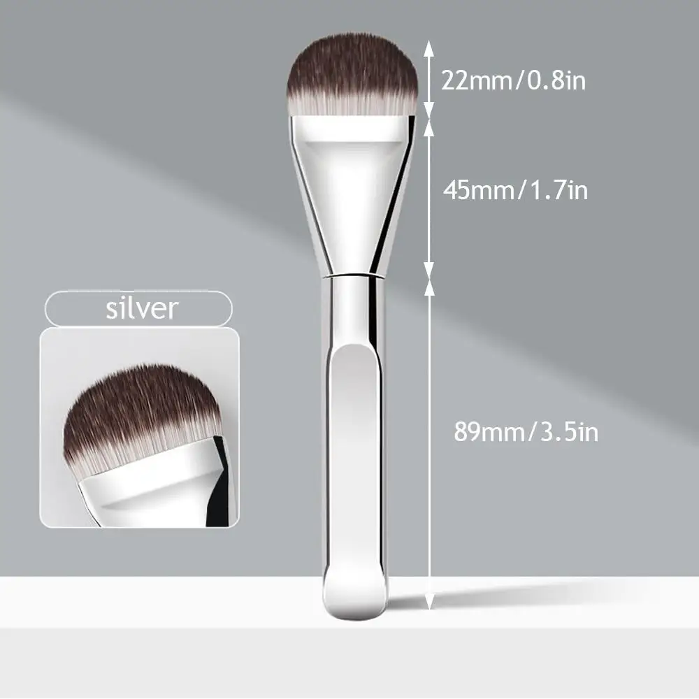 便利なフラットブラシ 小さなコンシーラーブラシ ファンデーションアイテム 超薄型ソフトヘア フェイスマスクアプリケーター ブレンディングメイクアップツール