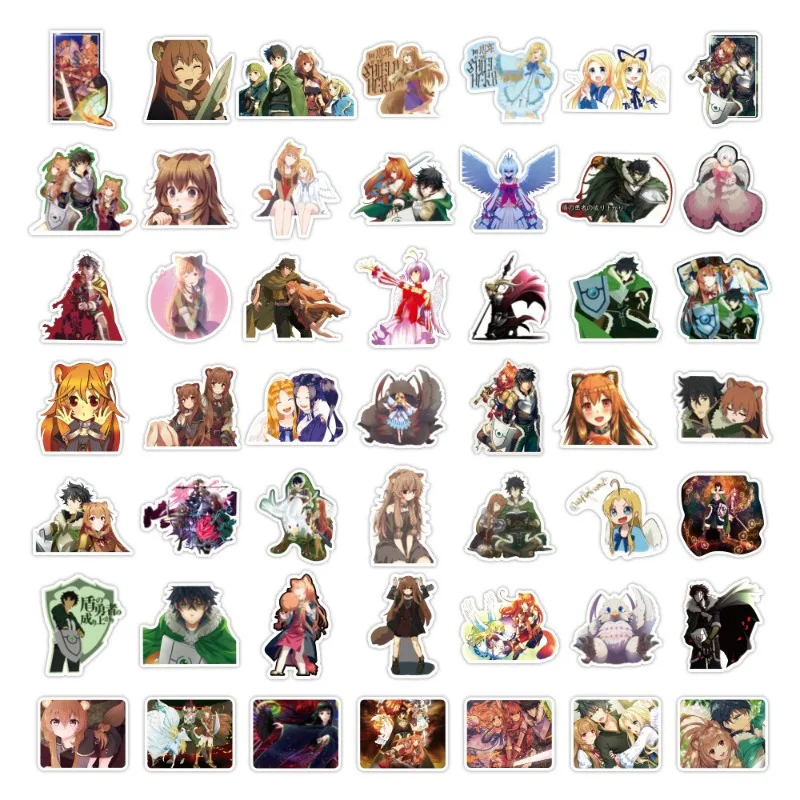 50/30/10PCS Iwatani Naofumi Raftalia Filo Popular Anime Peripheral Decoration Water Cup Suitcase Notebook Waterproof Sticker