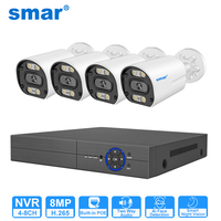 8MP Security Camera System 4K POE NVR Video Surveillance Kit  5MP 4MP Audio Ai Face Detect Color Night Vision IP CCTV Camera Set