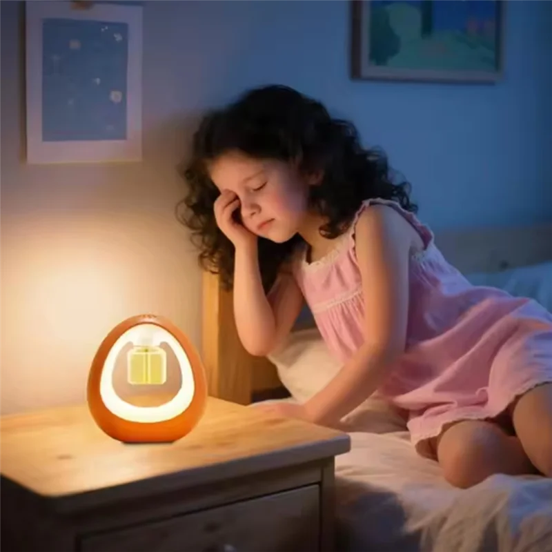AS60-Fly Control Timing Luce notturna per interni Luce elettrica per mosche Illuminazione ambientale silenziosa Trappola volante per cartoni animati senza fili per bambini