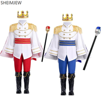 Boys King Carnival Costume Role Play Medieval Royal Prince Suit Birthday Party Fancy Dress Stage Show Gentleman Suit Dress